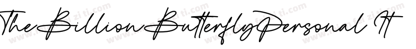 TheBillionButterflyPersonal Italic字体转换